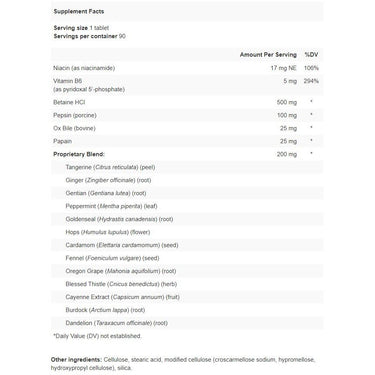 HCL-Prozyme (Z-26) - Apex Energetics - Betaine HCl, Ox Bile, Pepsin, Papain with a combination of digestive enzyme supports